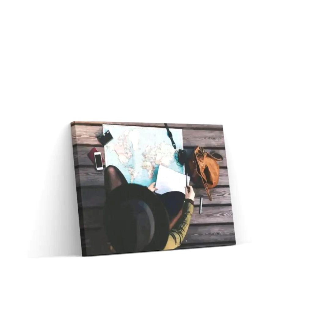 Pintar por Números - Un turista explora el mapa del mundo