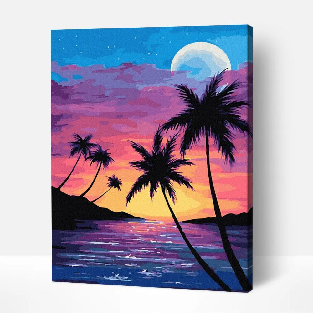 Pintar por Números - Puesta de sol en el Caribe