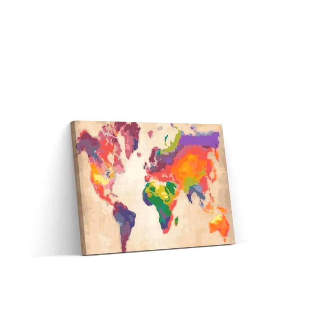 Pintar por Números - El colorido mapamundi