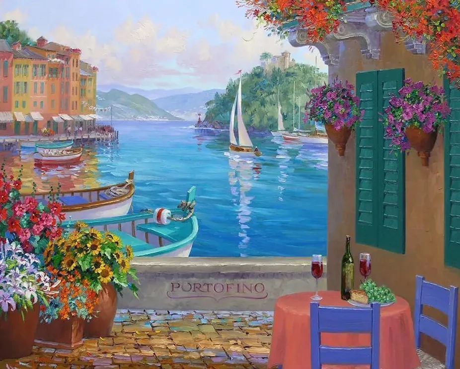 Pintar por Números - Reflejos de Portofino
