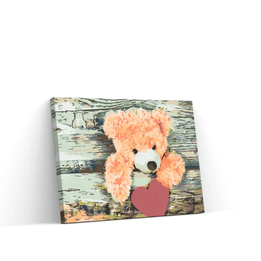 Pintar por Números - Osito de peluche con corazón