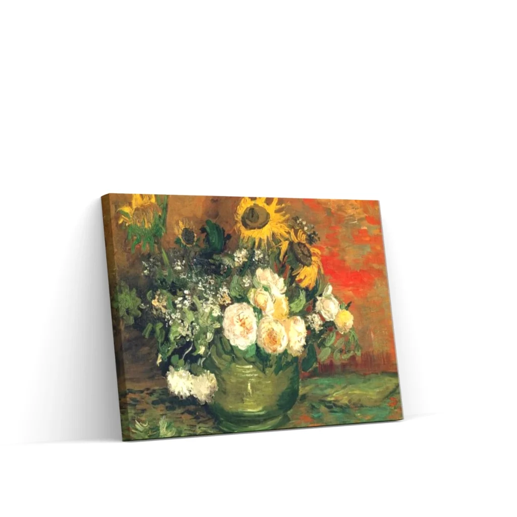 Pintar por Números - Naturaleza muerta con rosas y girasoles