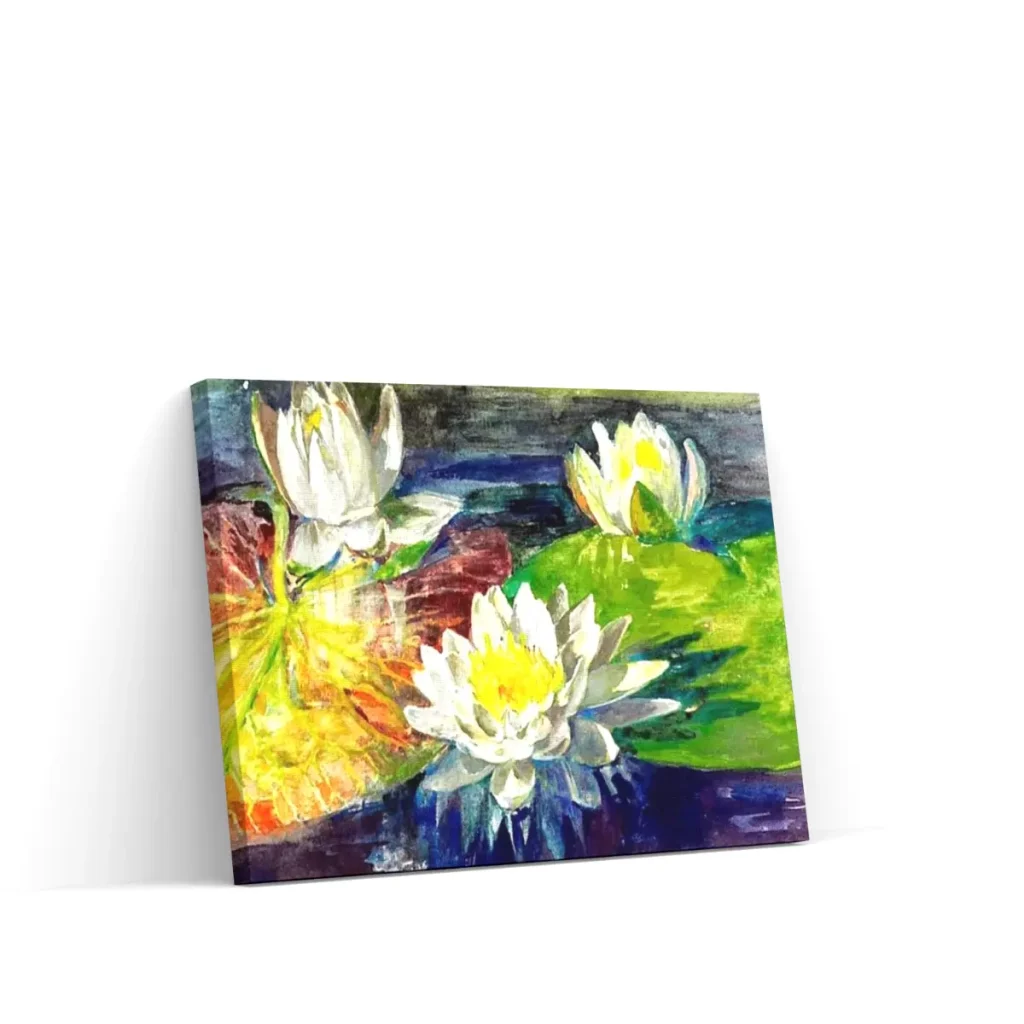 Pintar por Números - Nenúfares rojos y verdes - John La Farge