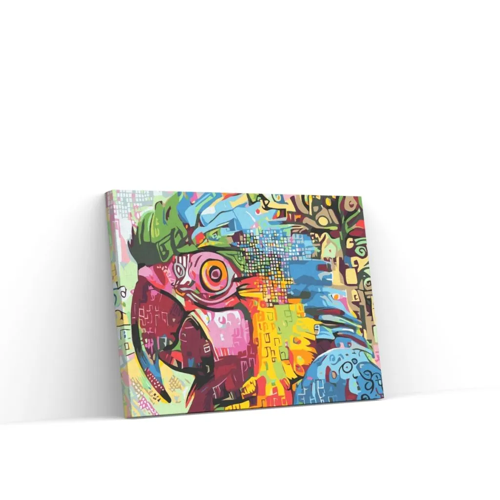Pintar por Números - Loro colorido