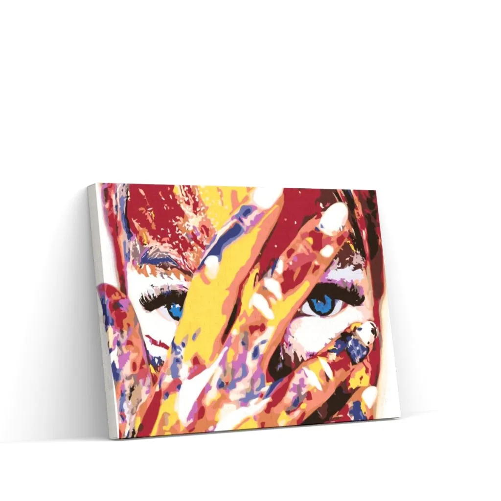 Pintar por Números - Vrouw met blauwe ogen