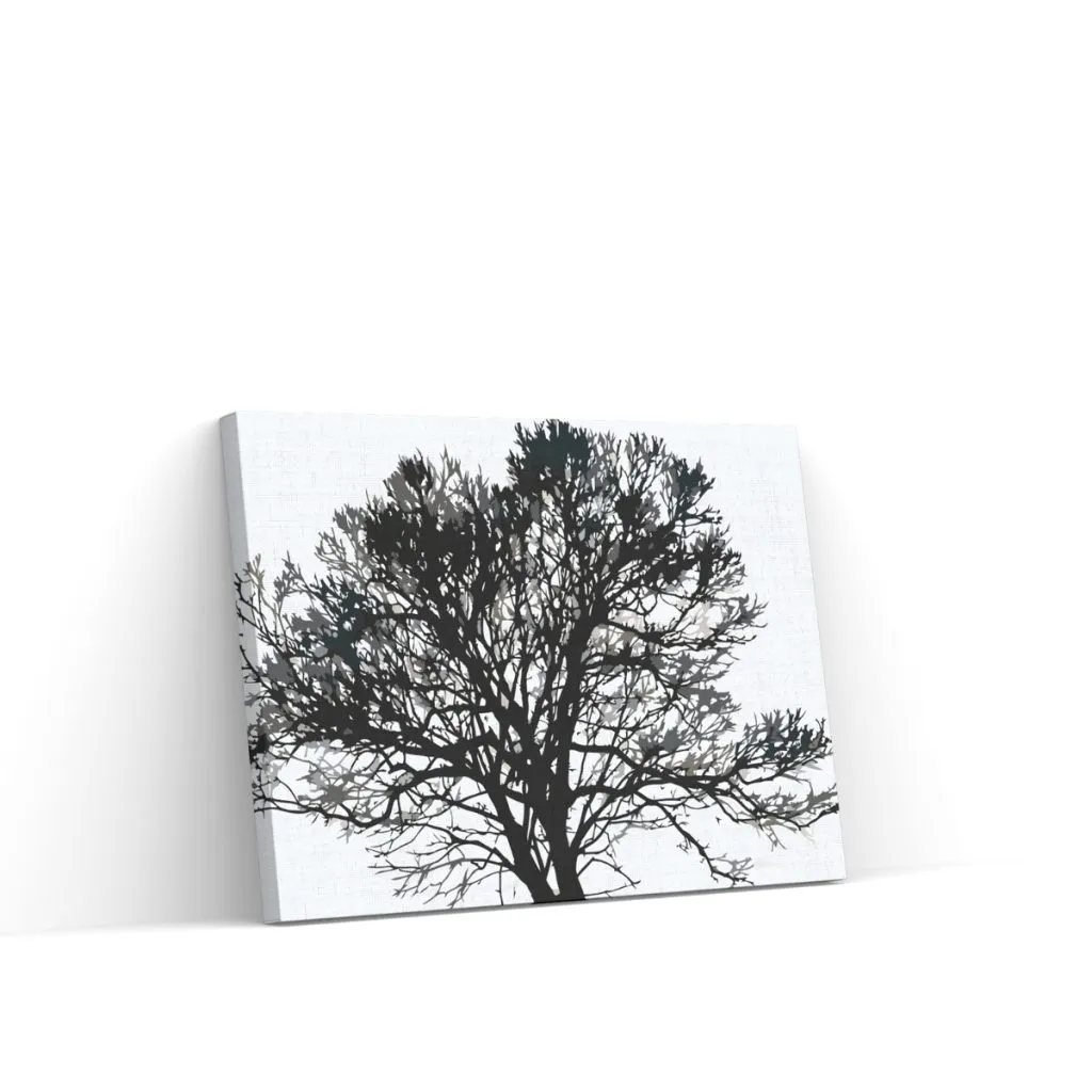 Pintar por Números - Árbol en blanco y negro