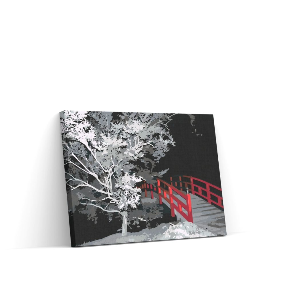 Pintar por Números - Puente rojo en el jardín