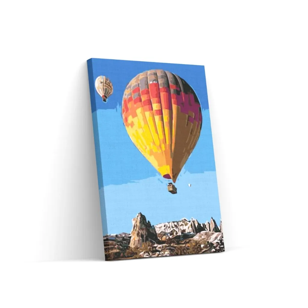 Pintar por Números - Globos aerostáticos en la montaña