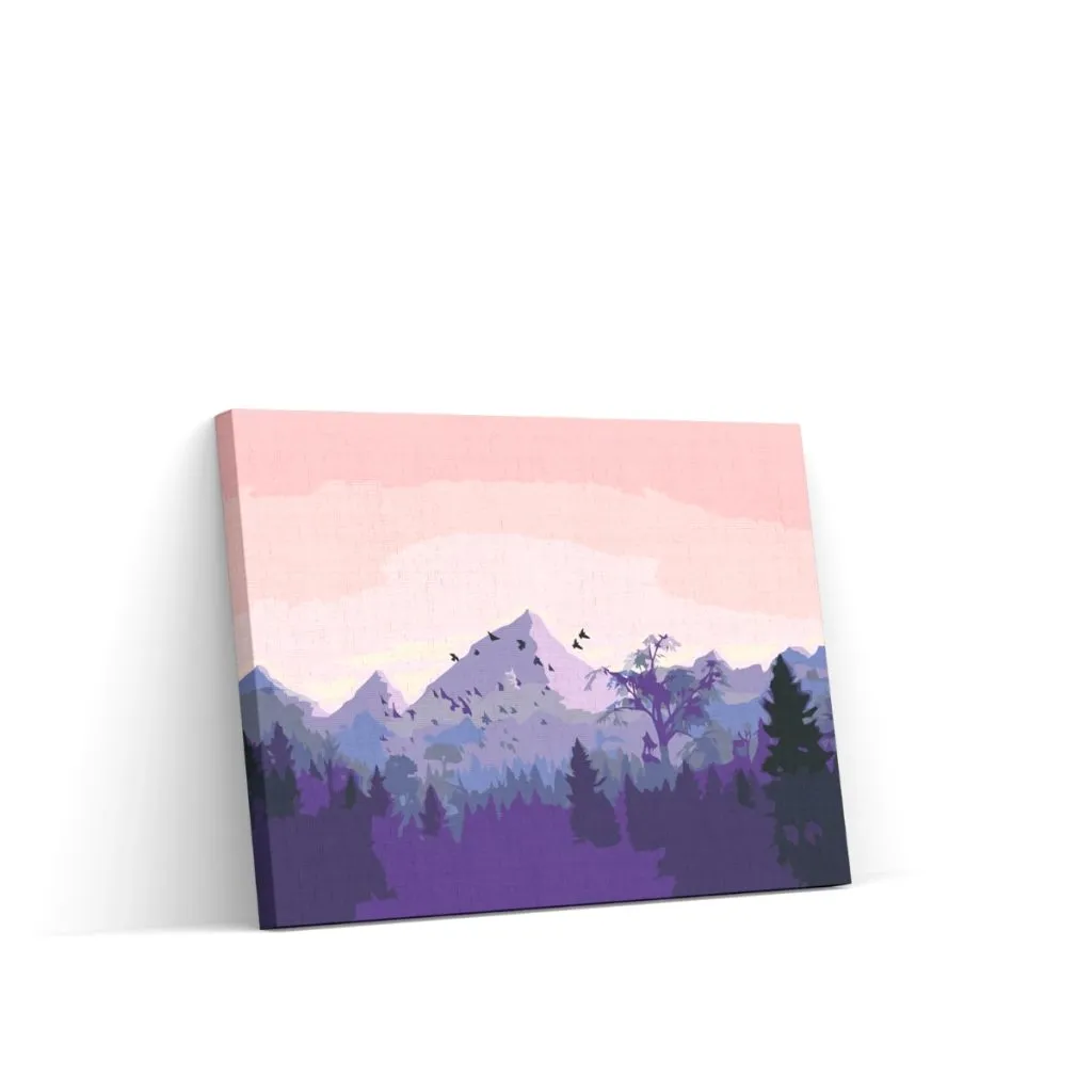 Pintar por Números - Montañas al atardecer