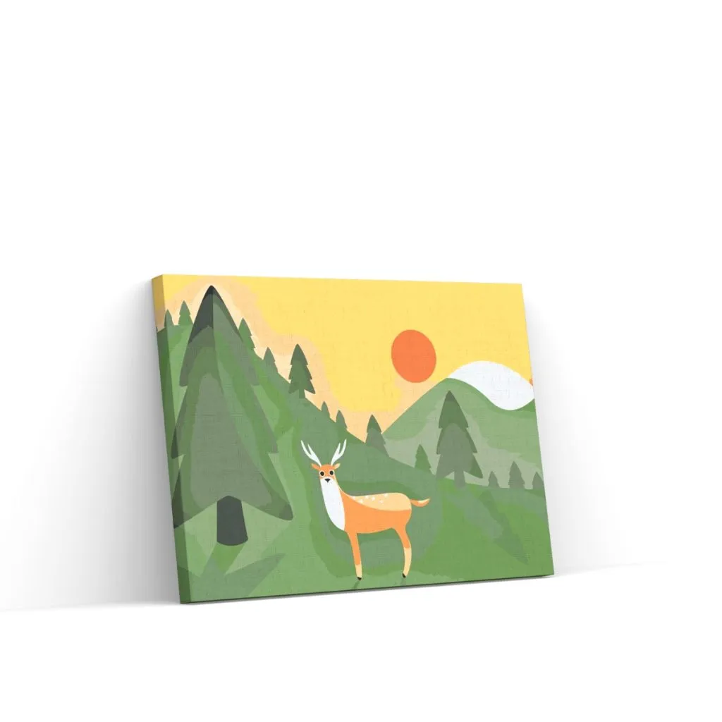 Pintar por Números - Paisaje con ciervos