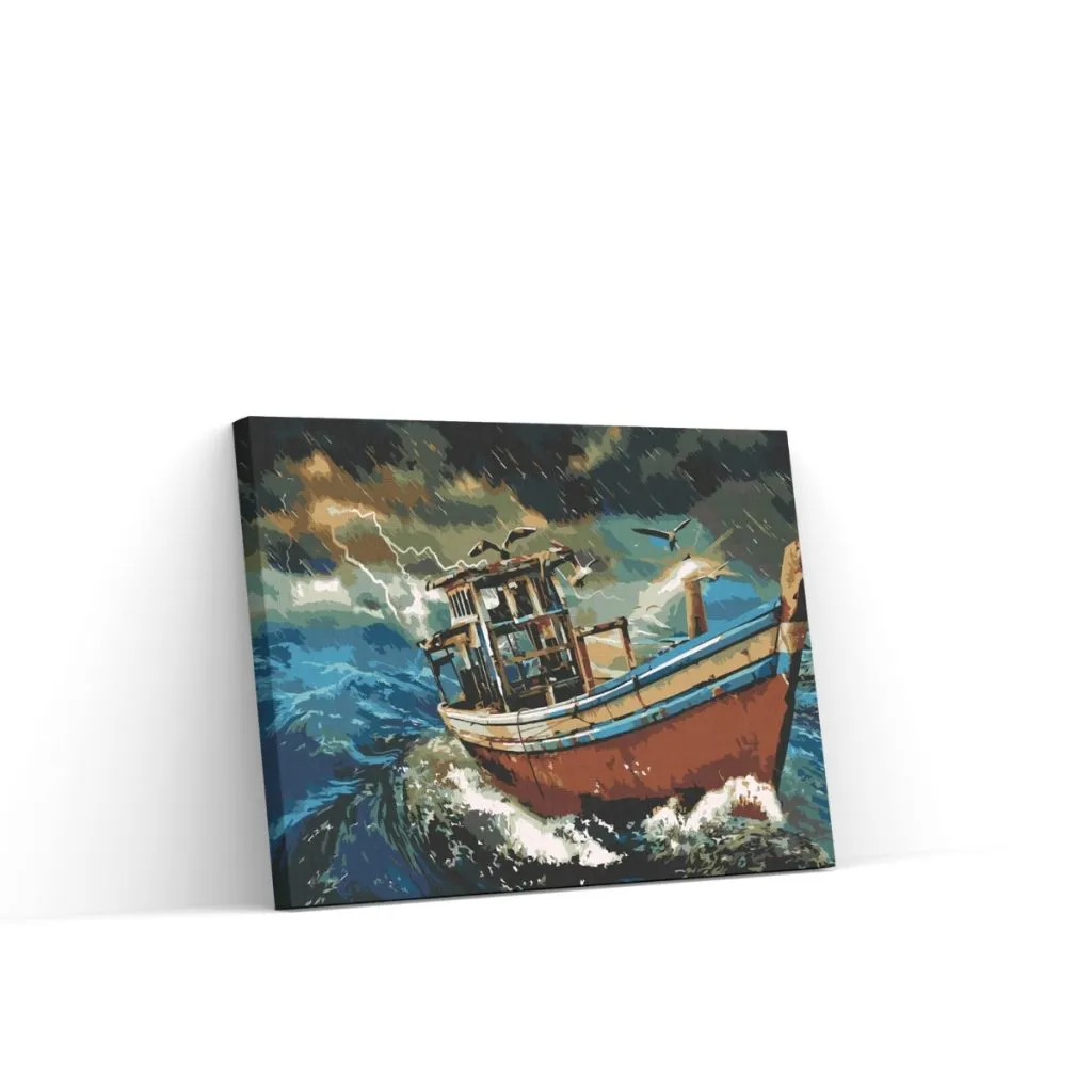 Pintar por Números - Barco en la tormenta 4