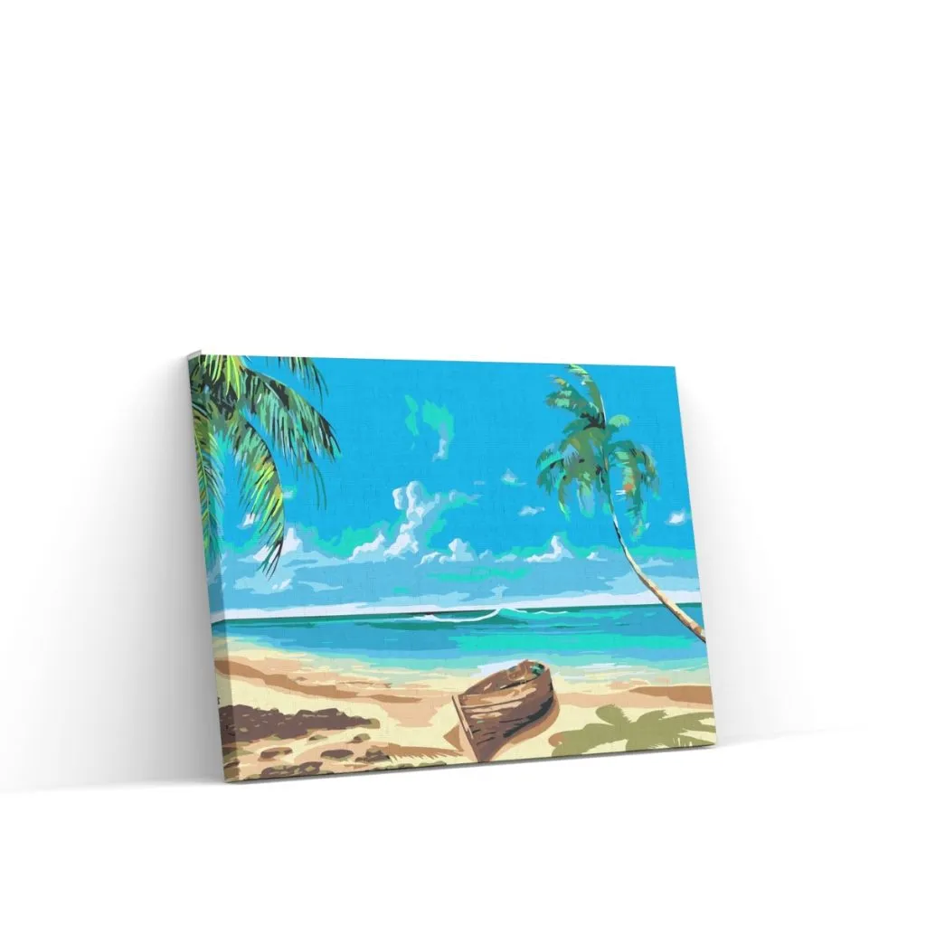 Pintar por Números - Barco en la playa