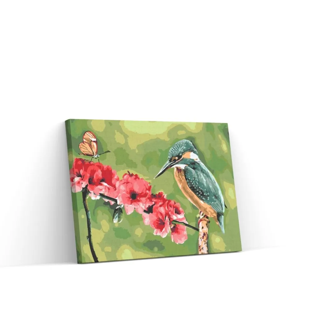 Pintar por Números - Mariposa y martín pescador