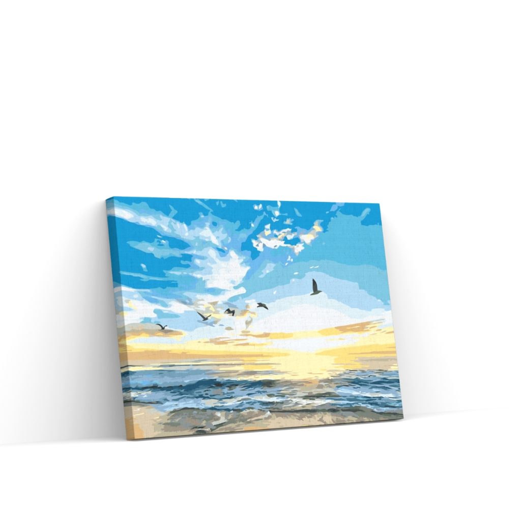 Pintar por Números - Pájaros volando sobre el mar
