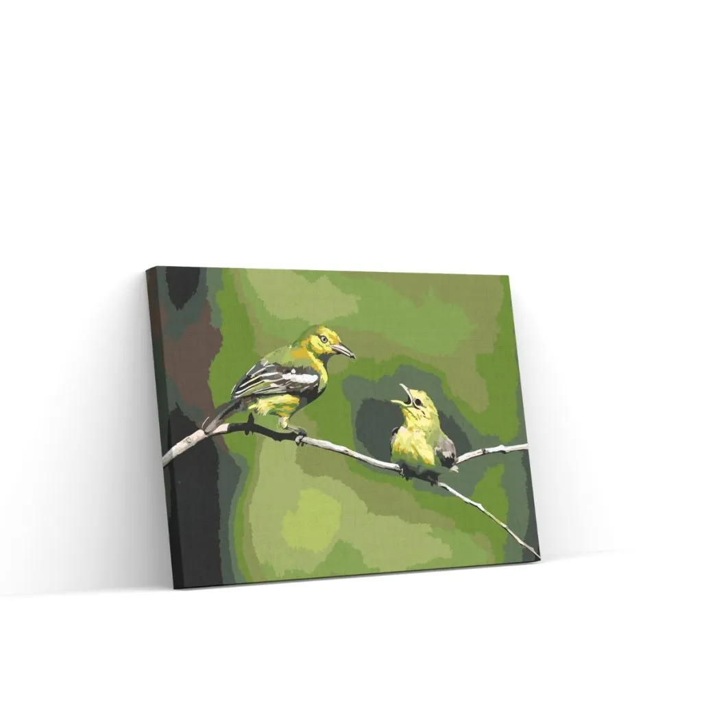Pintar por Números - Pájaros en el árbol