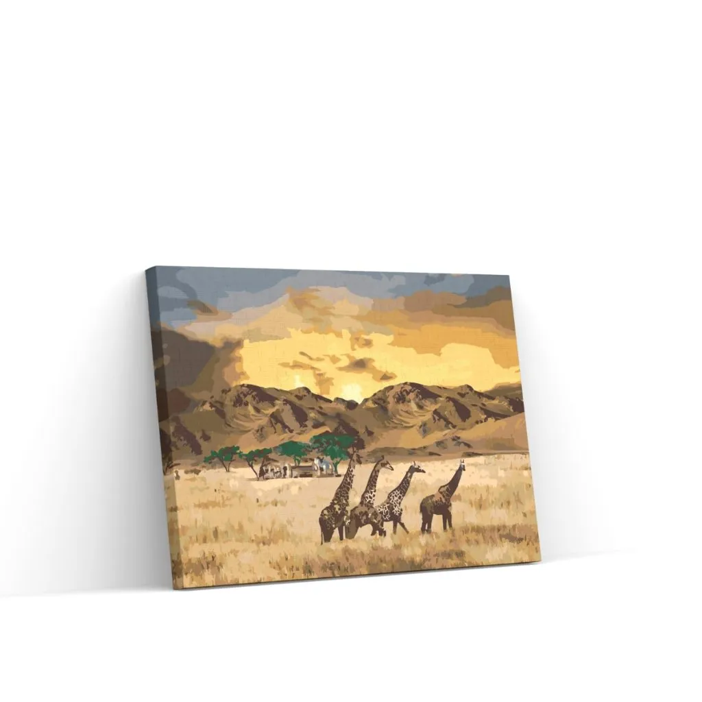 Pintar por Números - Jirafa de safari
