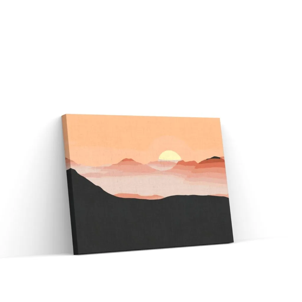 Pintar por Números - Sol en las montañas