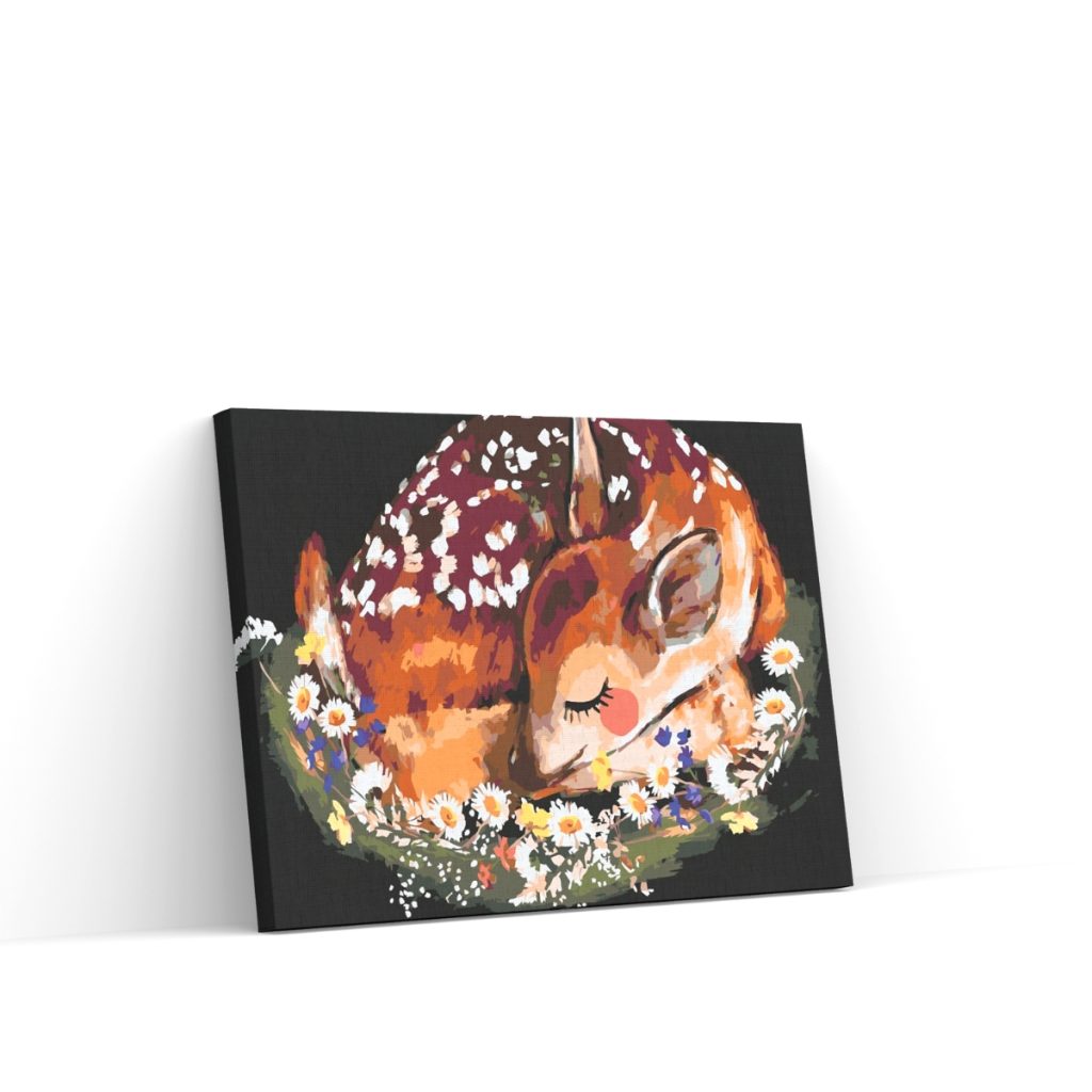 Pintar por Números - Ciervos entre flores