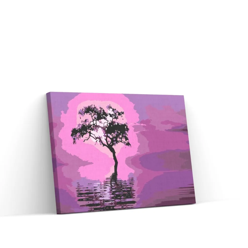 Pintar por Números - Árbol en medio del lago