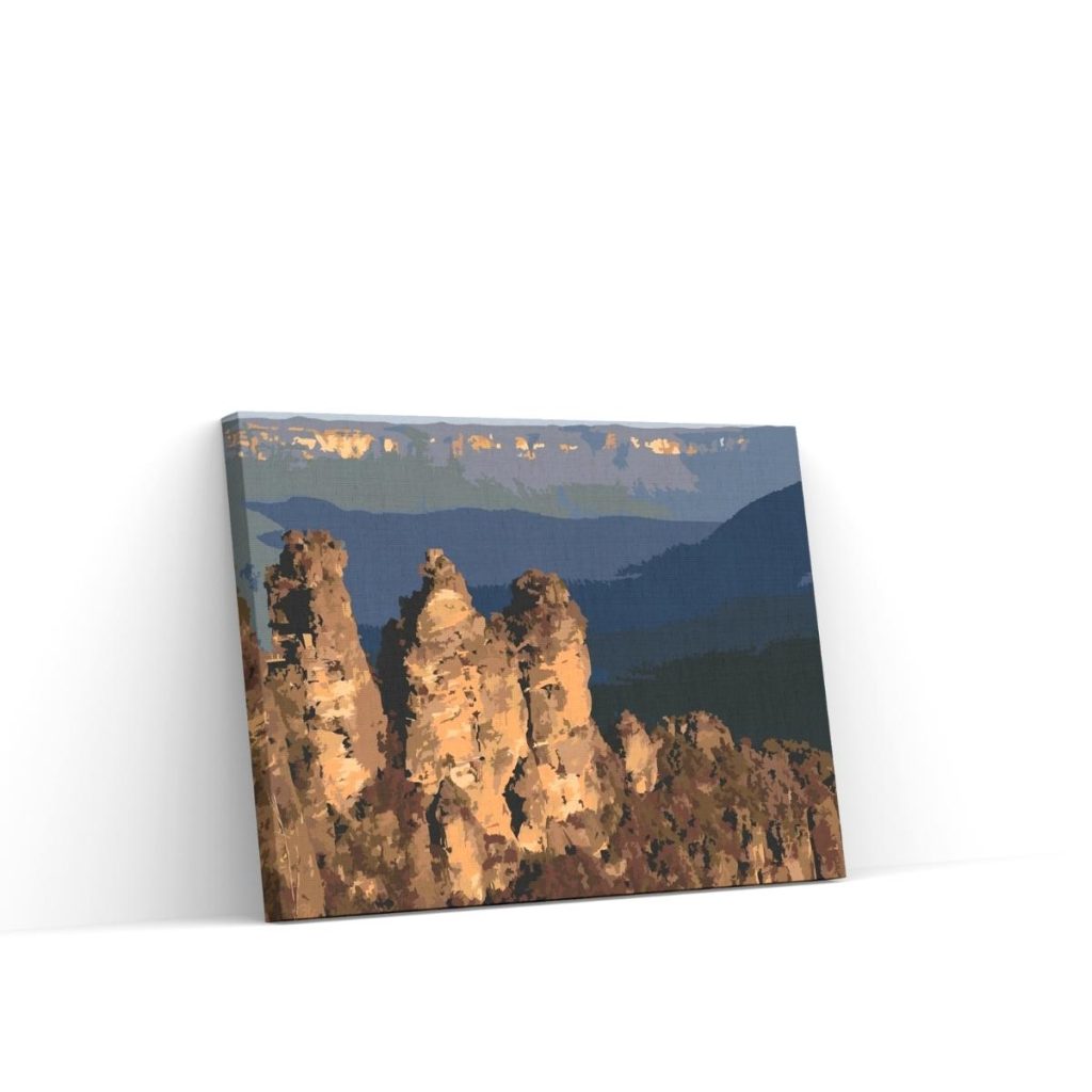 Pintar por Números - Tres Hermanas en las Montañas Azules