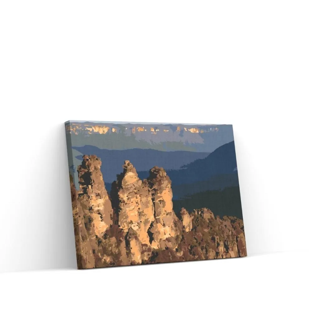 Pintar por Números - Tres Hermanas en las Montañas Azules