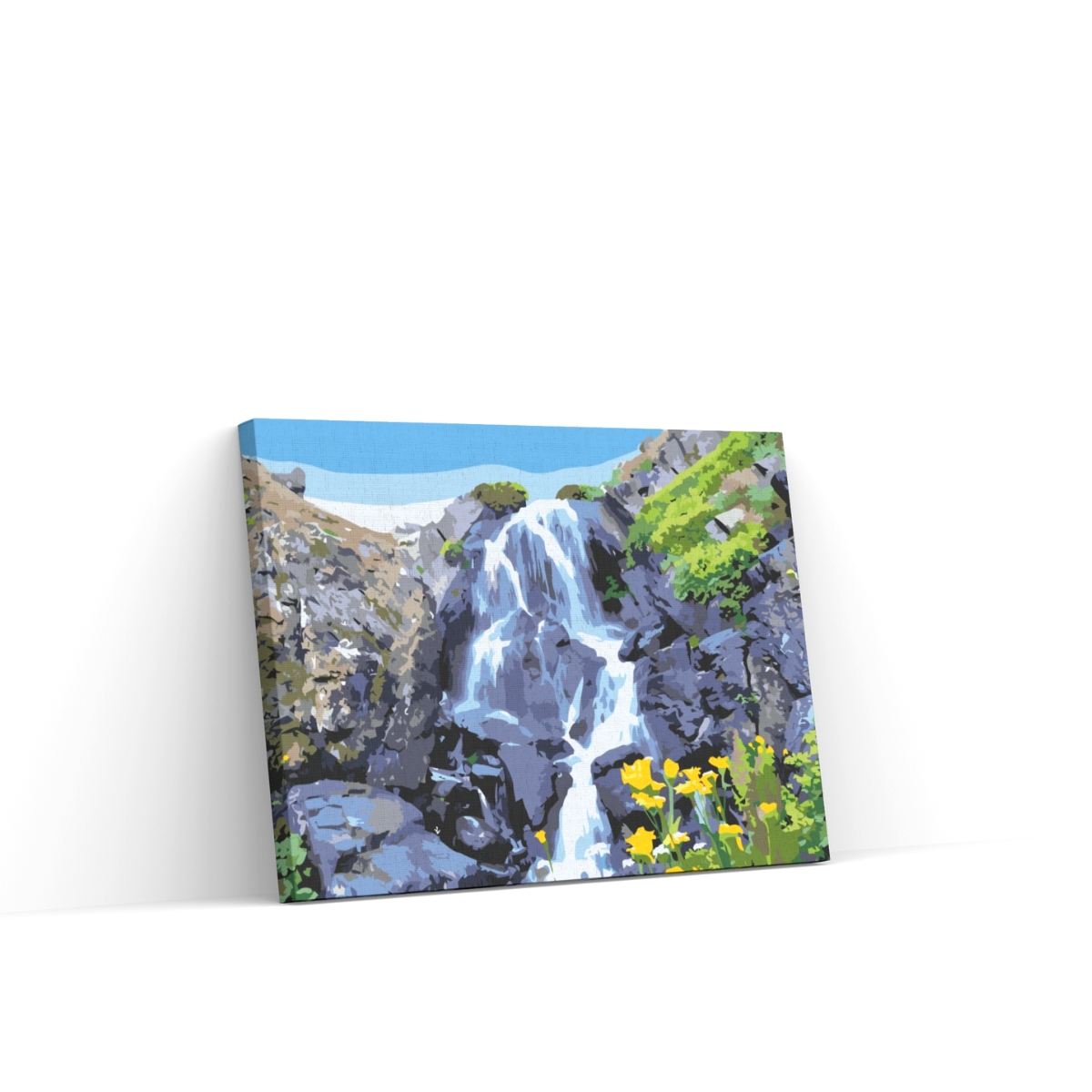 Pintar por Números - Cascada y flores