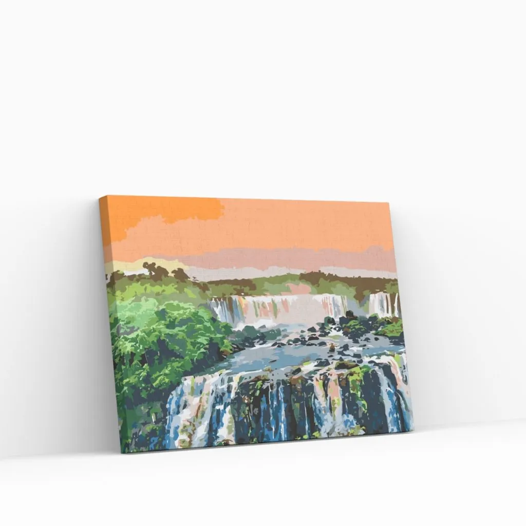 Pintar por Números - Cascada en medio de la selva