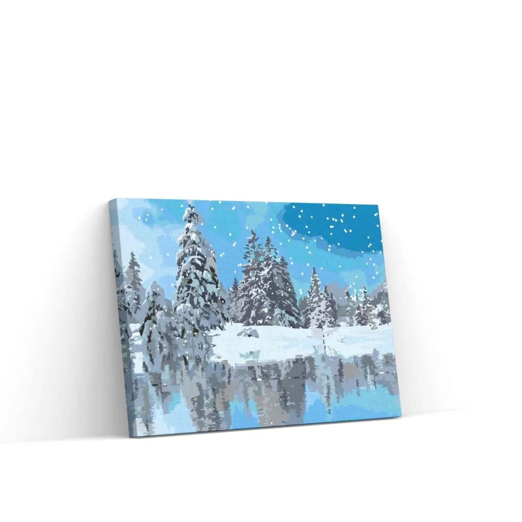 Pintar por Números - Árboles cubiertos de nieve