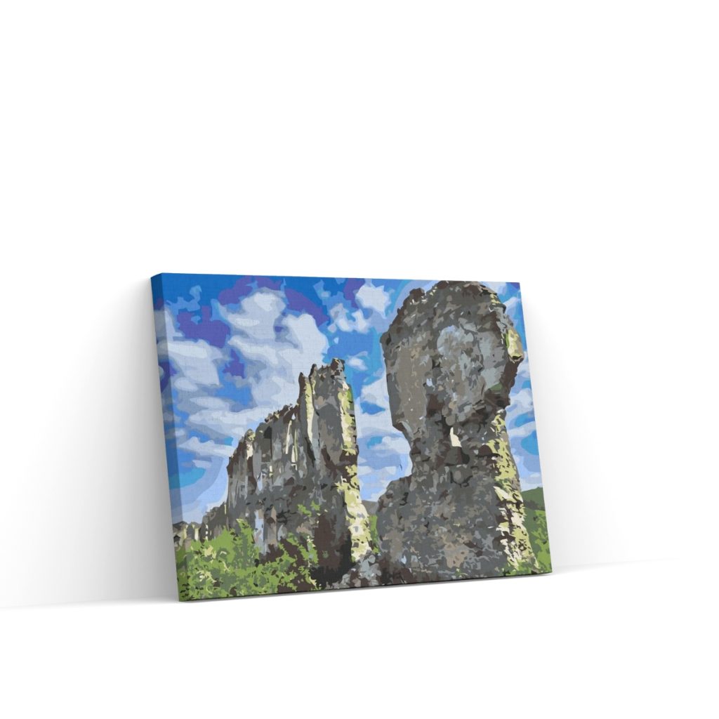 Pintar por Números - Las ruinas del castillo de Čabrad, Eslovaquia