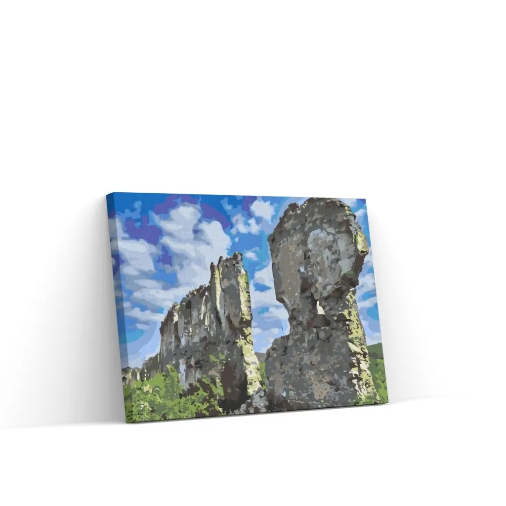 Pintar por Números - Las ruinas del castillo de Čabrad, Eslovaquia
