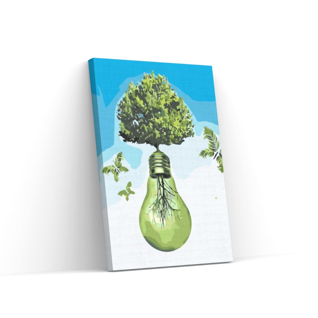 Pintar por Números - Esfera, árbol, mariposas