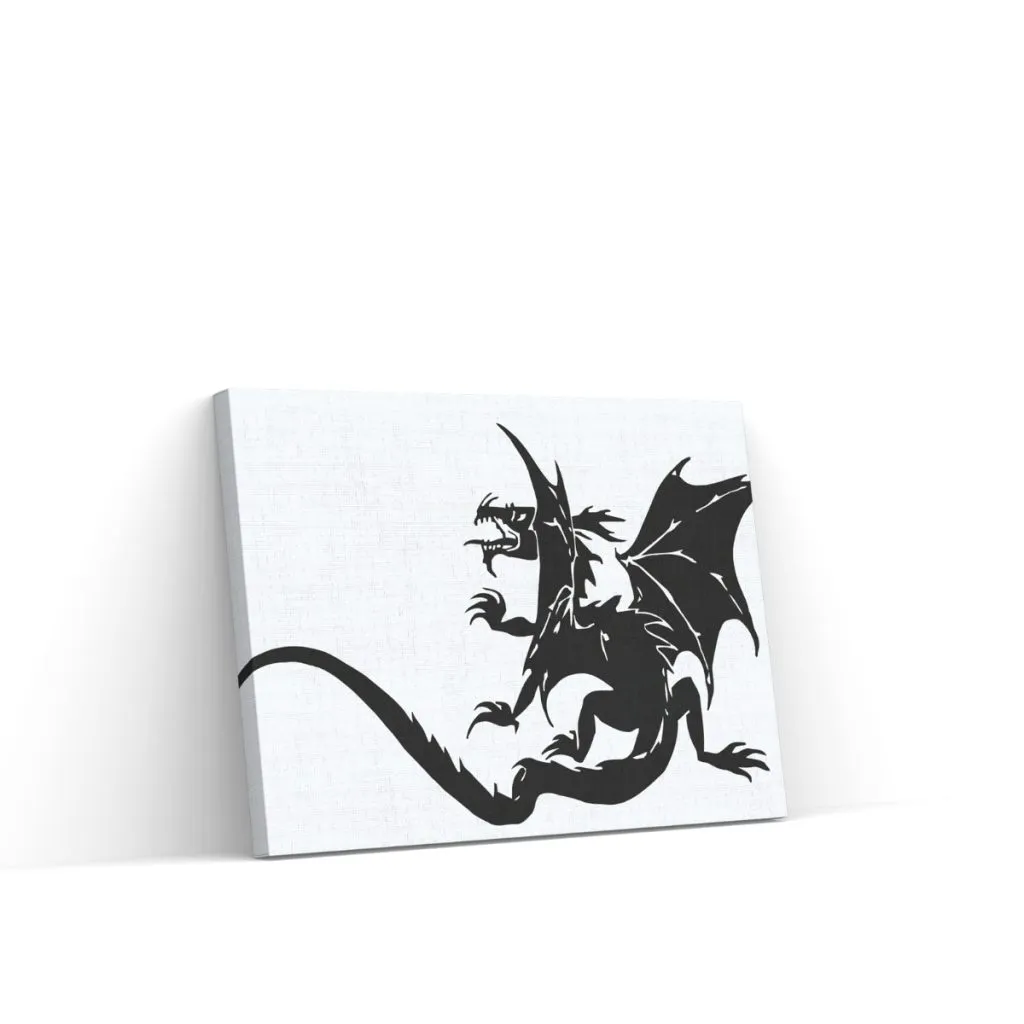 Pintar por Números - Dragón blanco y negro