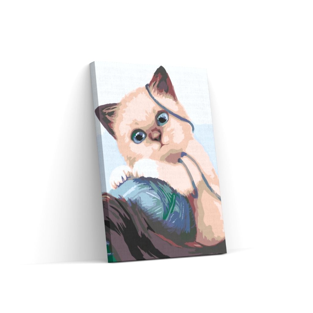 Pintar por Números - Gatito con pelota