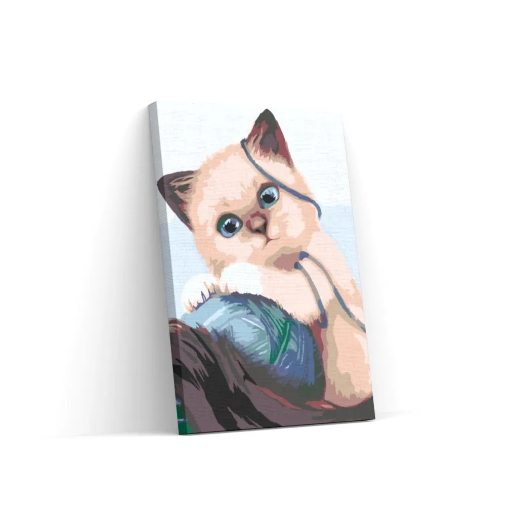 Pintar por Números - Gatito con pelota
