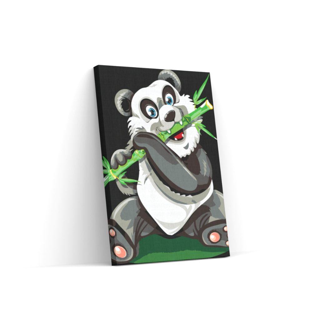 Pintar por Números - Panda con bambú