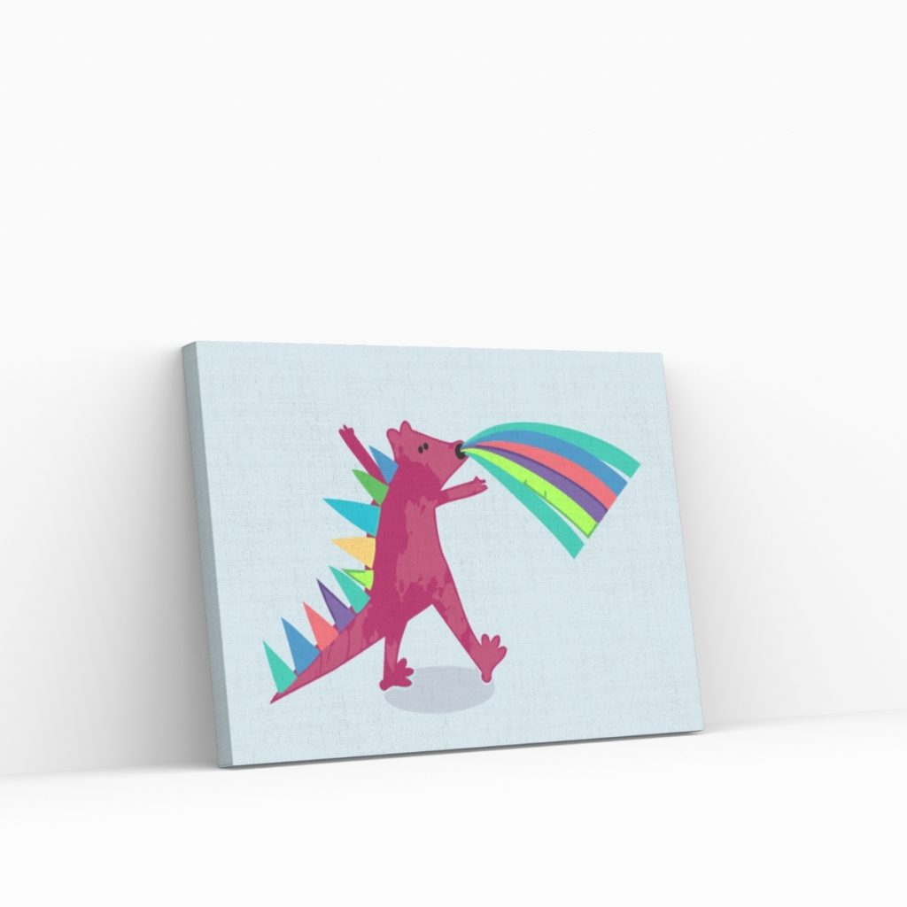 Pintar por Números - Dinosaurio rosa