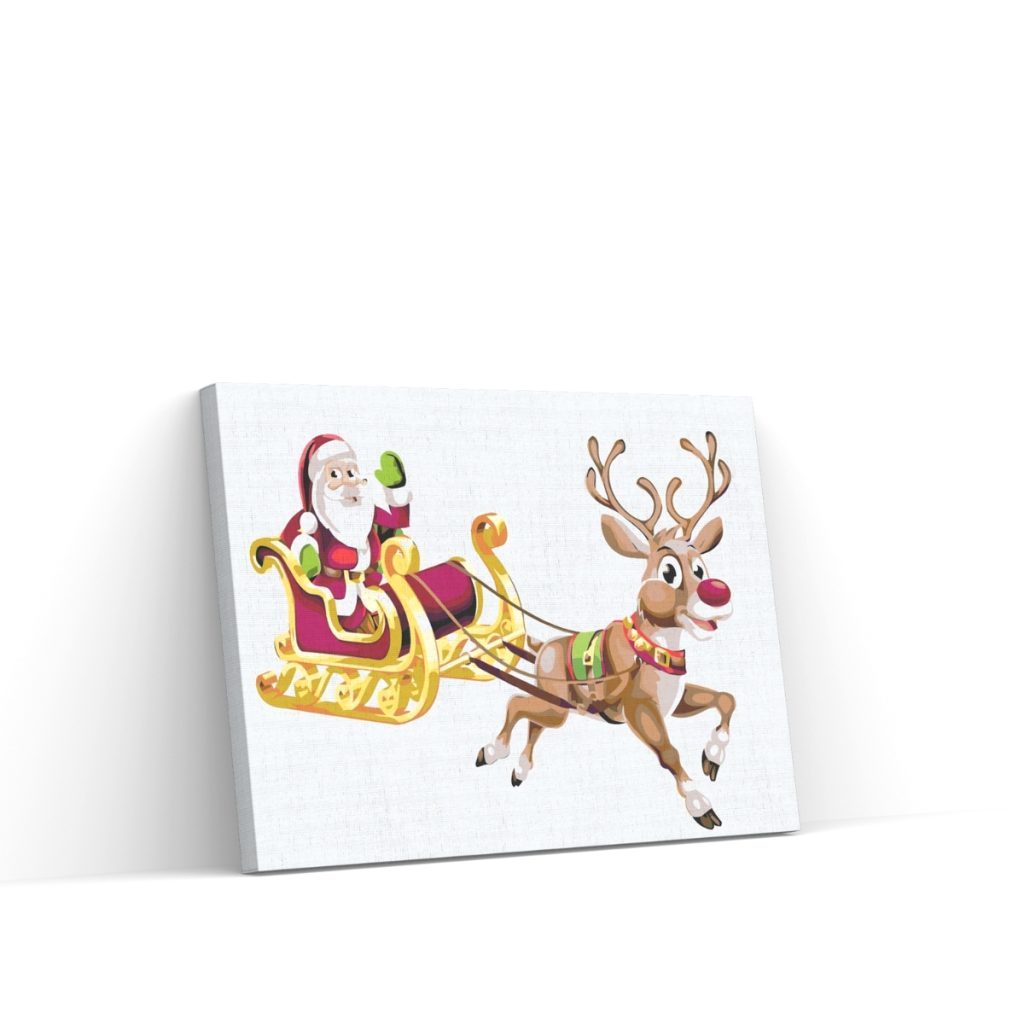 Pintar por Números - Papá Noel en su trineo