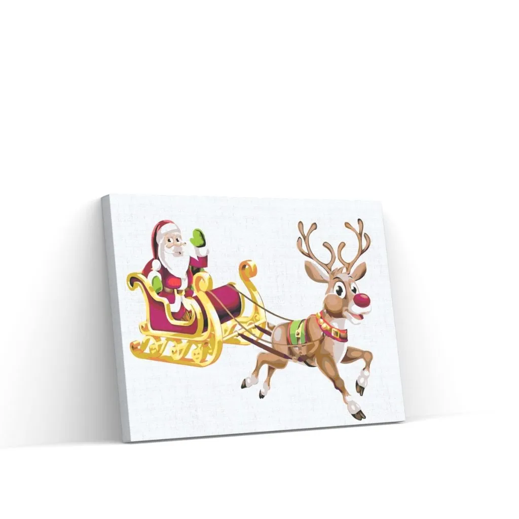Pintar por Números - Papá Noel en su trineo