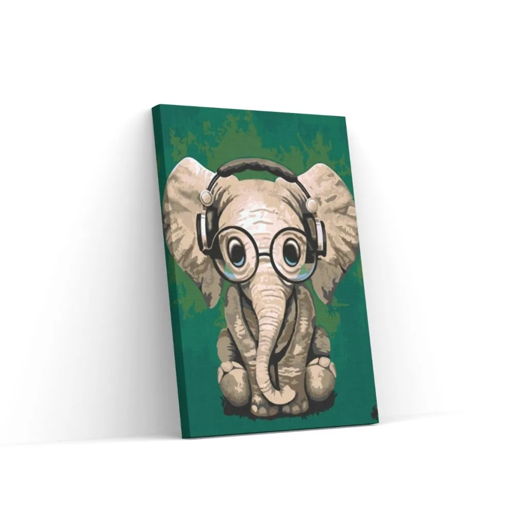 Pintar por Números - Elefante con gafas