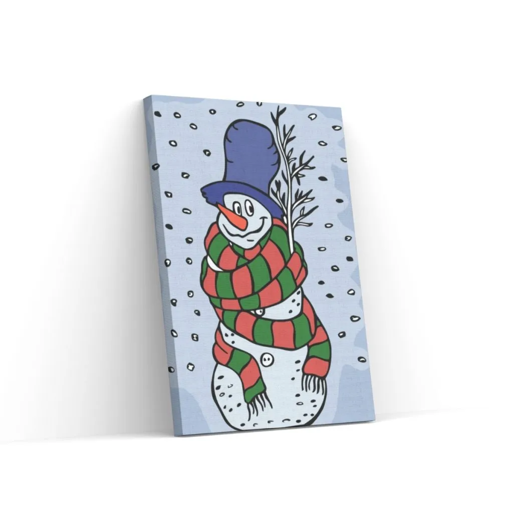 Pintar por Números - Muñeco de nieve