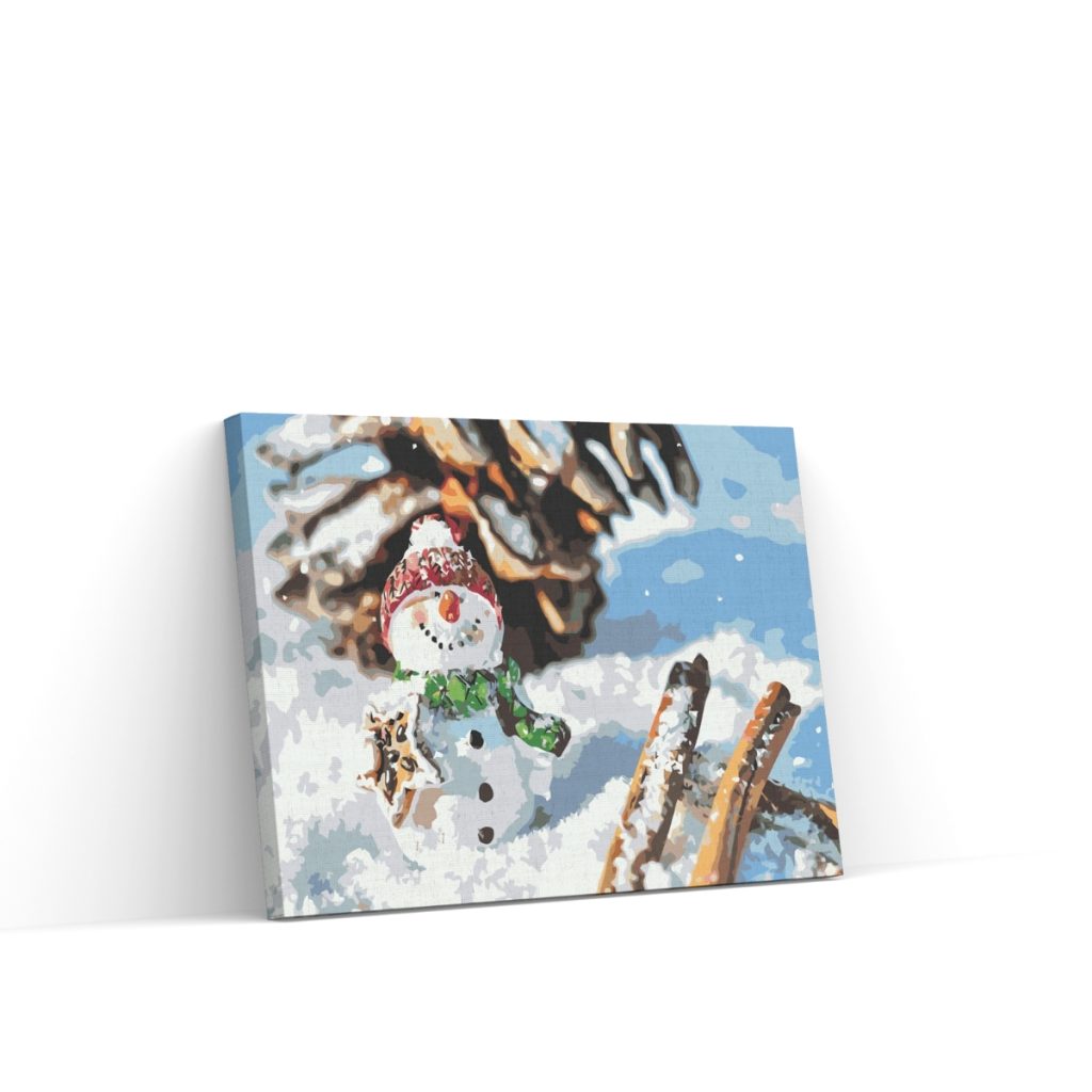 Pintar por Números - Muñeco de nieve sonriente