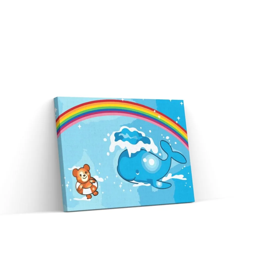 Pintar por Números - Ballena y osito de peluche
