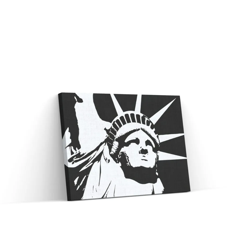 Pintar por Números - Estatua de la Libertad en blanco y negro