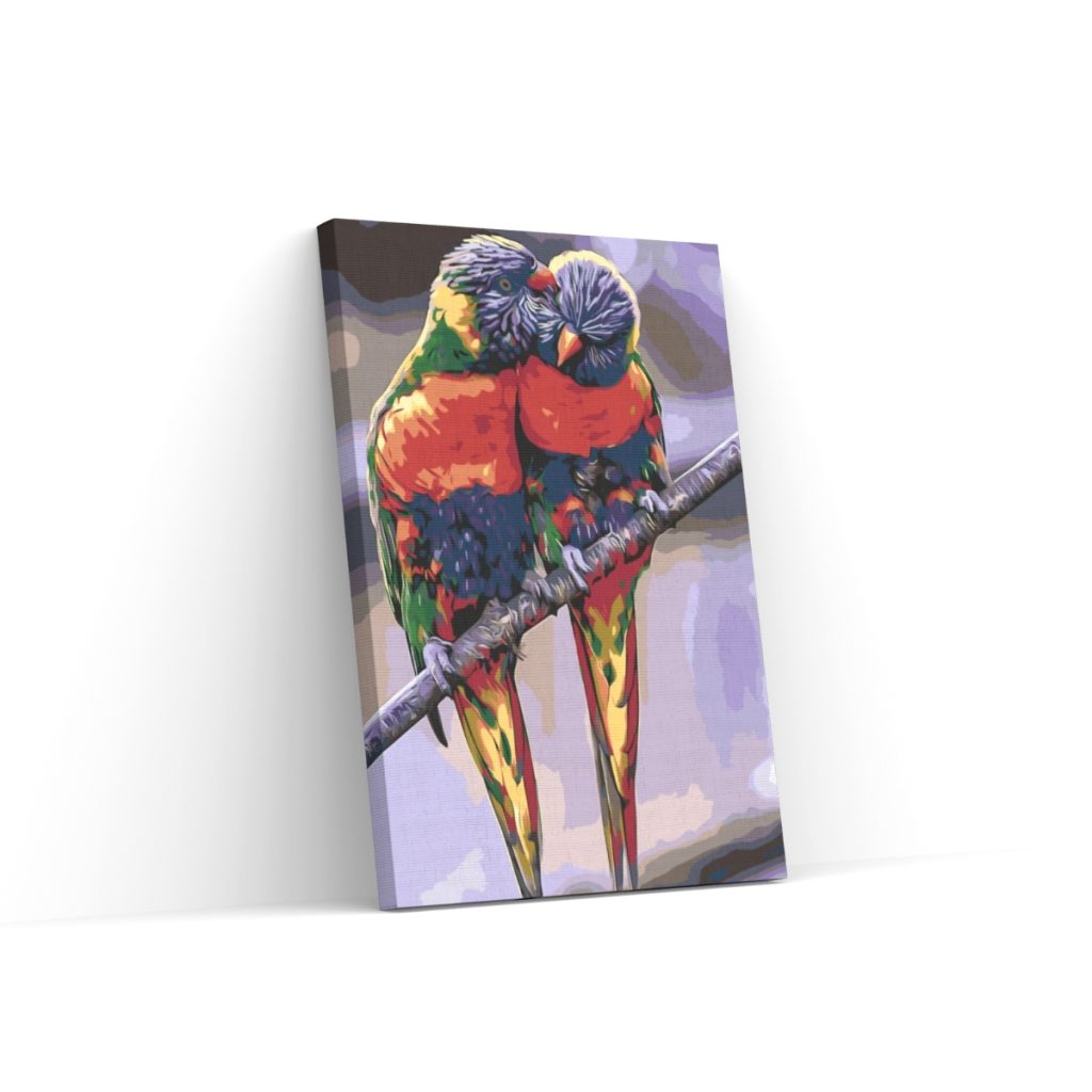 Pintar por Números - Loros arco iris 2