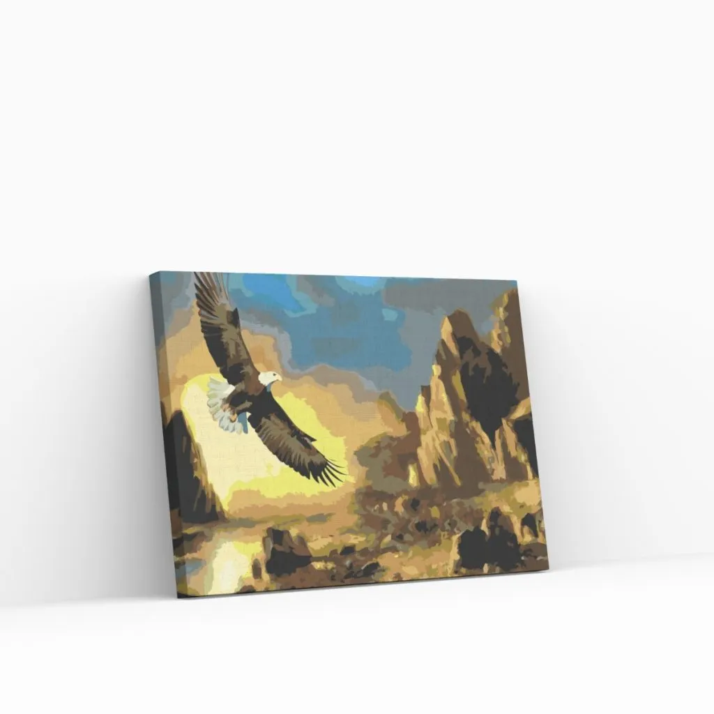 Pintar por Números - El águila sobrevuela las montañas