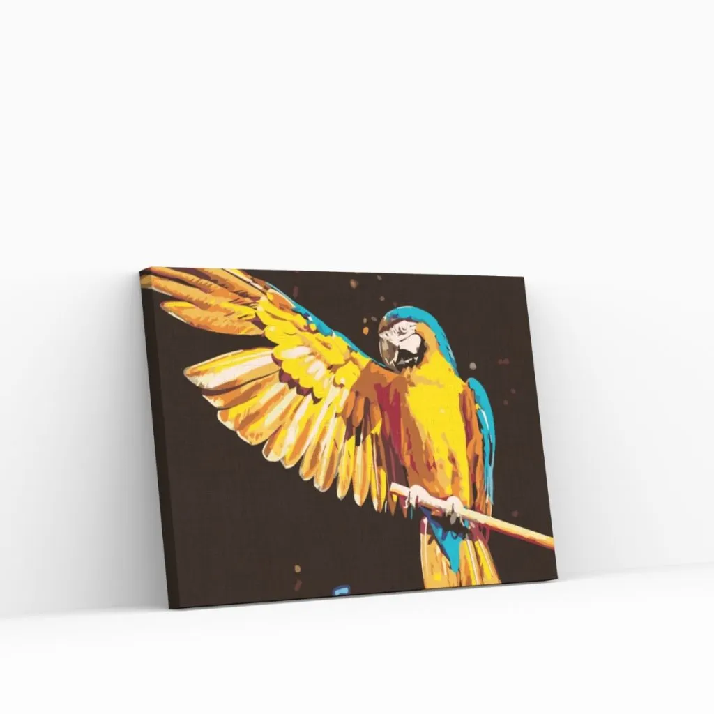 Pintar por Números - Guacamayo azul y amarillo