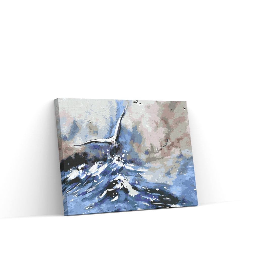 Pintar por Números - Gaviota volando sobre el mar