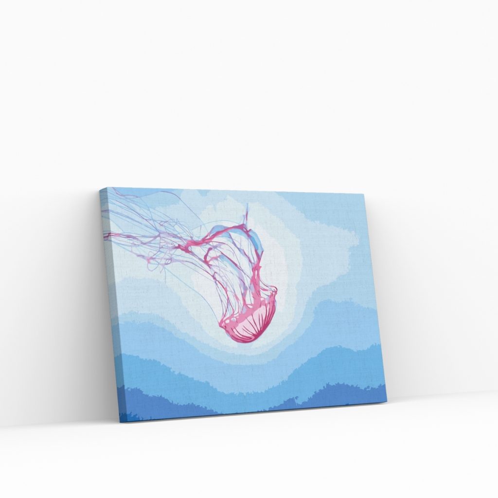 Pintar por Números - Medusa rosa