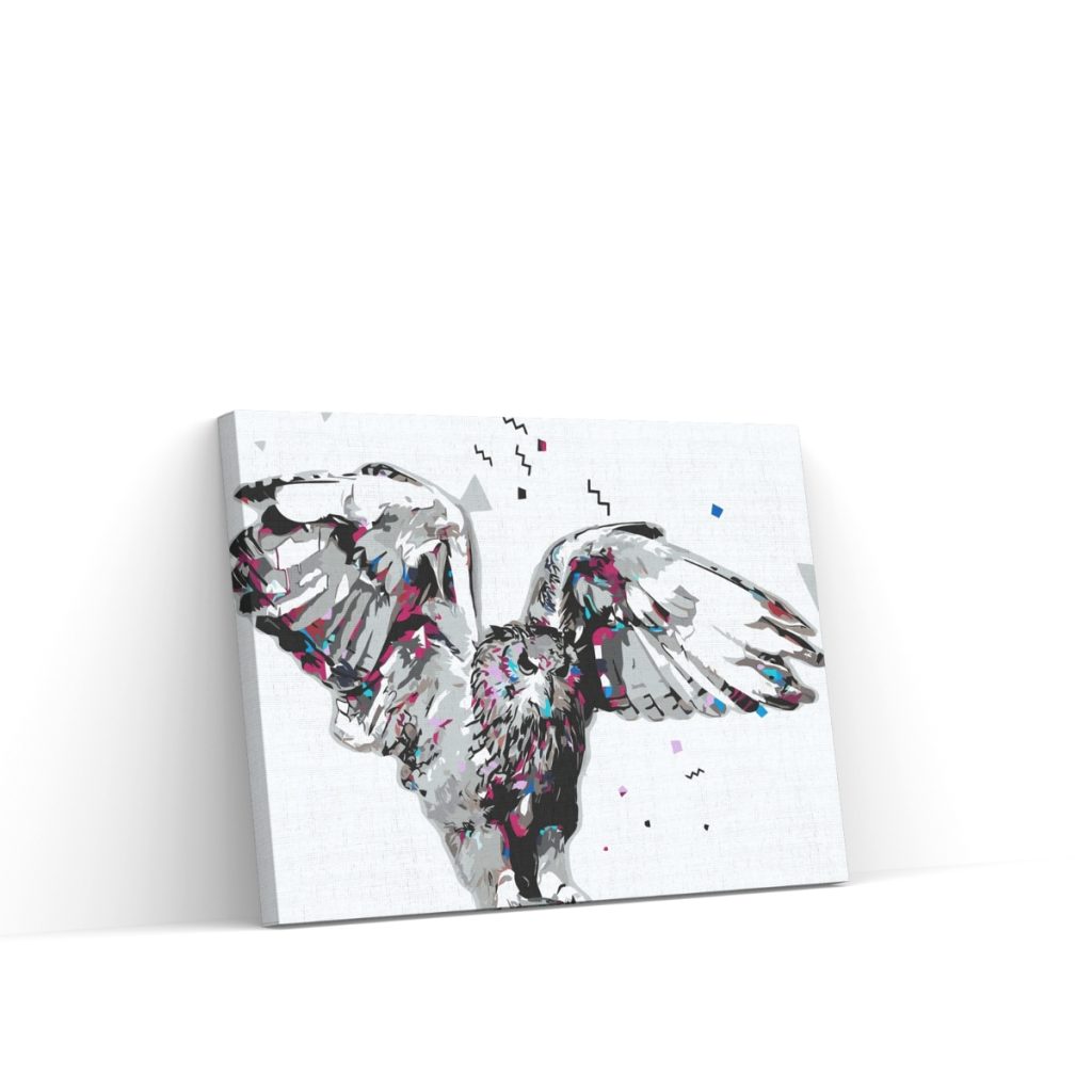 Pintar por Números - Búho nival Plata