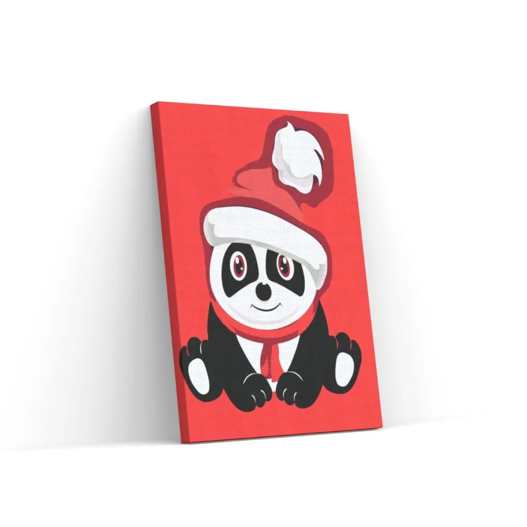 Pintar por Números - Panda de Navidad